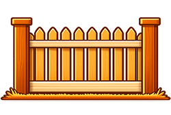 Picket Wood Fence